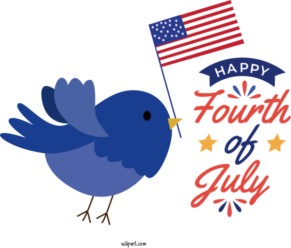 Free Holiday Birds Logo Design For 4th Of July Clipart Transparent Background