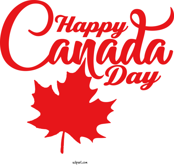 Free Holiday Canada Day Design Logo For Canada Day Clipart Transparent Background