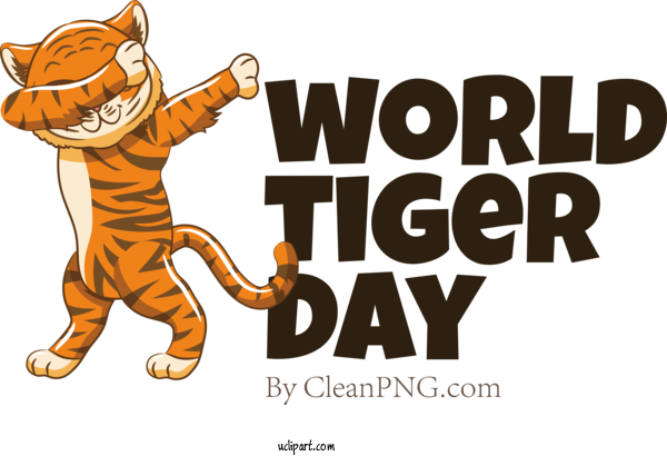 Free Holiday Cat Fagor For World Tiger Day Clipart Transparent Background