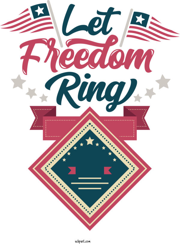 Free Holiday Design Logo Line For Let Freedom Ring Clipart Transparent Background