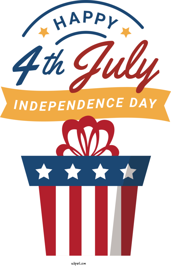 Free Holiday Logo Design Text For 4th Of July Clipart Transparent Background