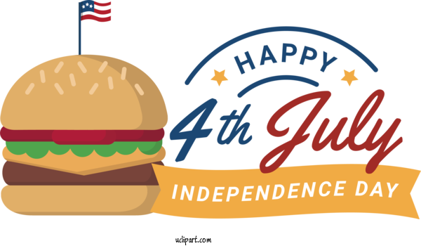 Free Holiday Logo Fast Food Line For 4th Of July Clipart Transparent Background