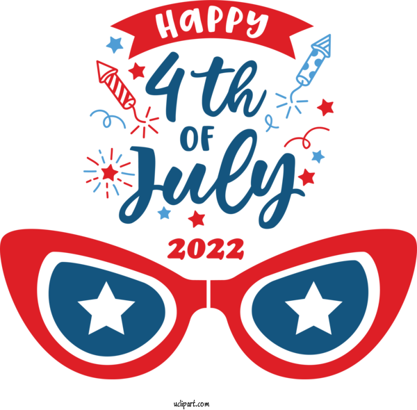 Free Holiday Sunglasses Goggles Logo For 4th Of July Clipart Transparent Background