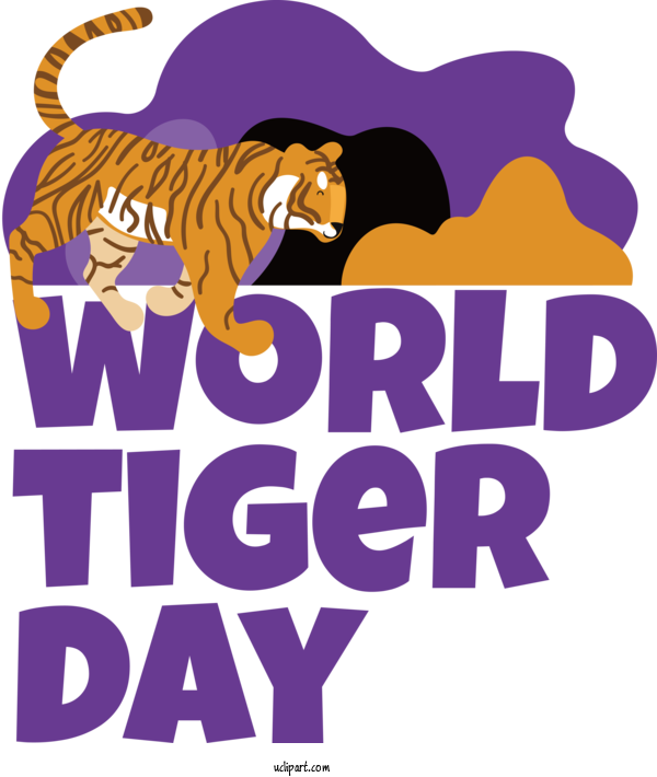 Free Holiday Cat Tiger Dog For World Tiger Day Clipart Transparent Background