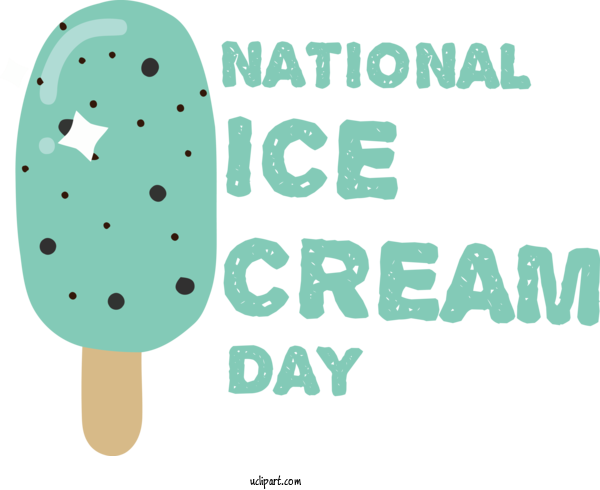 Free Holiday Design Logo Text For Ice Cream Day Clipart Transparent Background