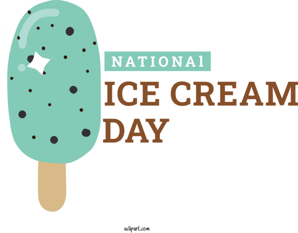 Free Holiday Design Logo Font For Ice Cream Day Clipart Transparent Background