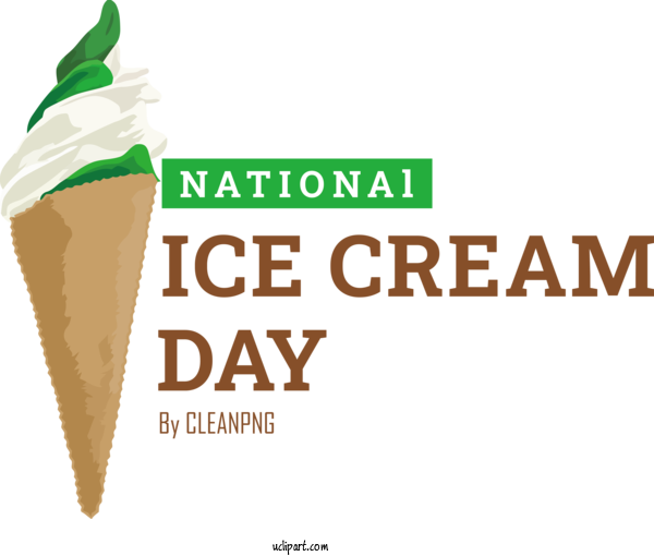 Free Holiday Ice Cream Cone Logo Ice Cream For Ice Cream Day Clipart Transparent Background