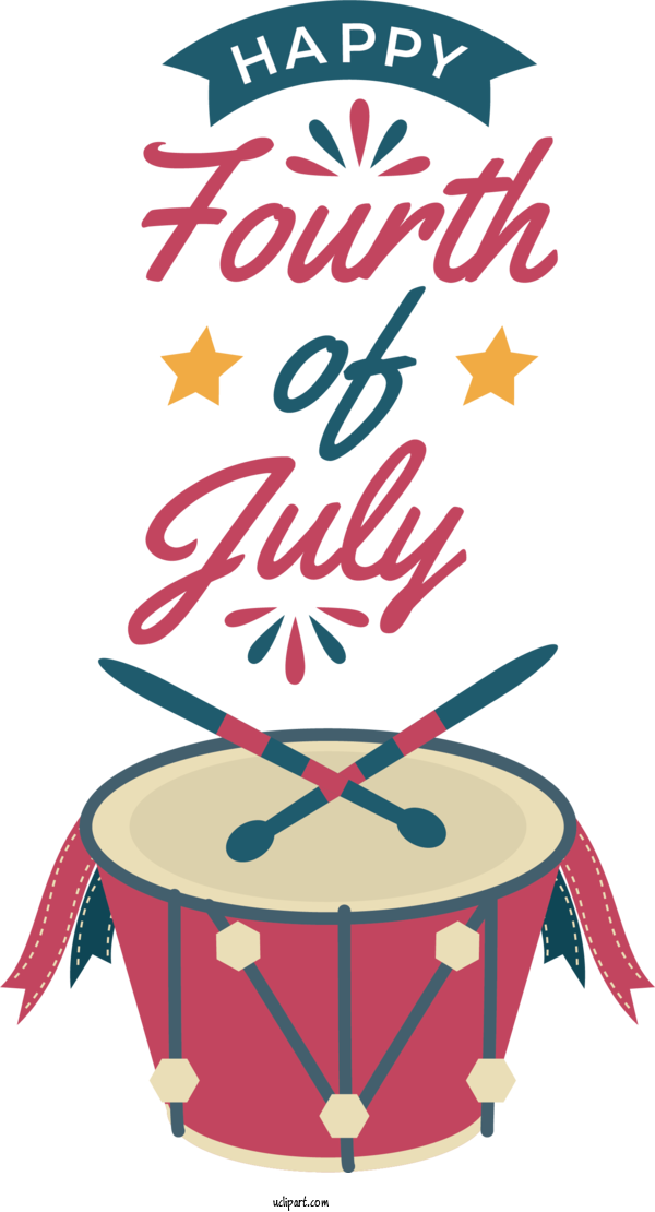 Free Holiday Percussion Painting Logo For 4th Of July Clipart Transparent Background