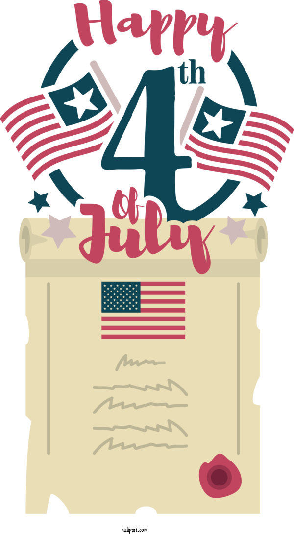 Free Independence Day Logo Drawing Design For 4th Of July Clipart Transparent Background