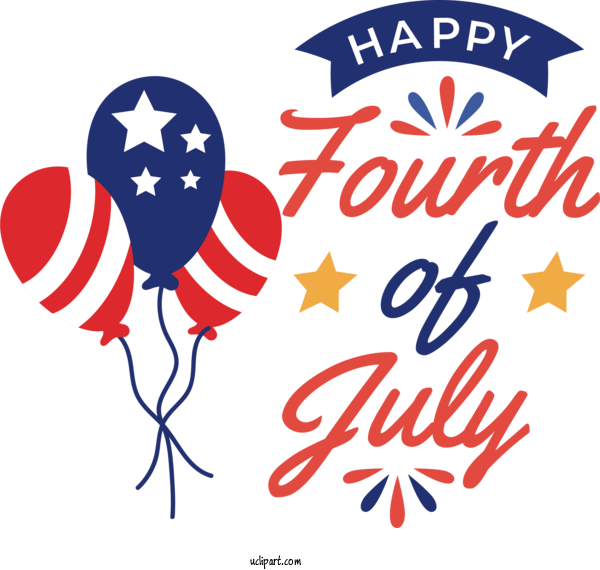 Free Holiday Logo Design Balloon For 4th Of July Clipart Transparent Background