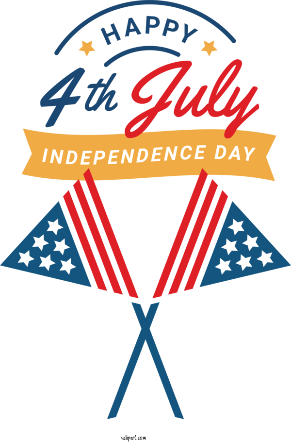 Free Holiday Line Design Text For 4th Of July Clipart Transparent Background