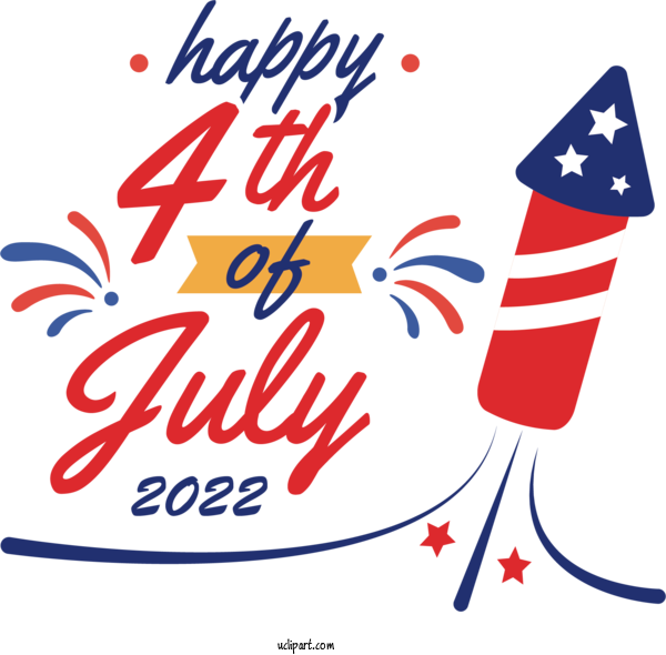 Free Independence Day Text Spring For 4th Of July Clipart Transparent Background