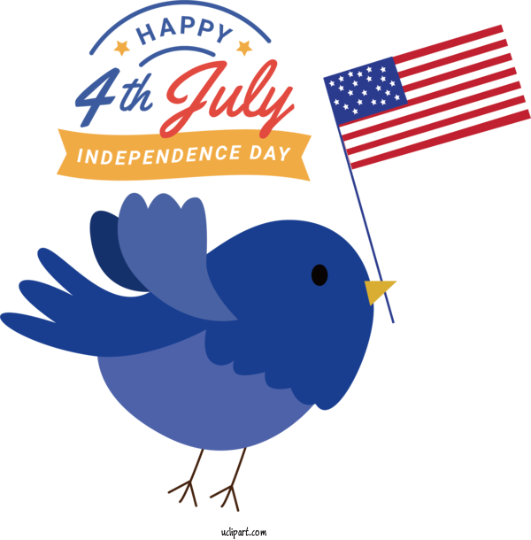 Free Holiday Birds Blue Jay Independence Day For 4th Of July Clipart Transparent Background
