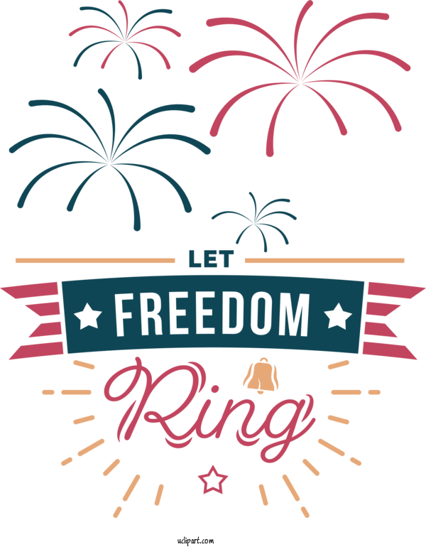 Free Holiday Flower Design Logo For Let Freedom Ring Clipart Transparent Background