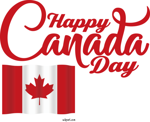 Free Holiday Logo Design Red For Canada Day Clipart Transparent Background