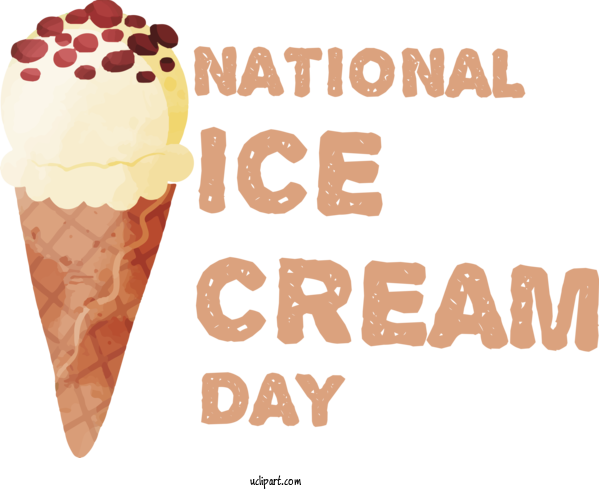 Free Holiday Ice Cream Ice Cream Cone Dairy Product For Ice Cream Day Clipart Transparent Background