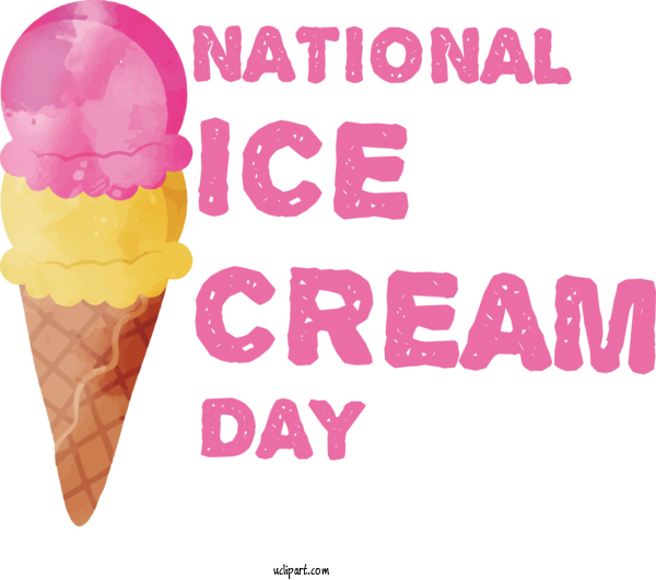 Free Holiday Ice Cream Cone Ice Cream Dairy Product For Ice Cream Day Clipart Transparent Background