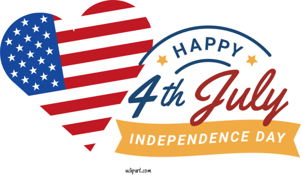 Free Holiday United States Logo Made In America Festival For 4th Of July Clipart Transparent Background