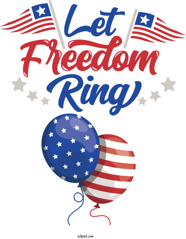 Free Holiday Balloon Design Line For Let Freedom Ring Clipart Transparent Background