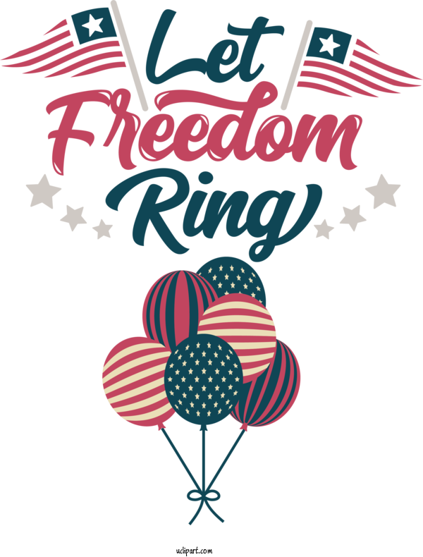 Free Holiday Design Logo Balloon For Let Freedom Ring Clipart Transparent Background