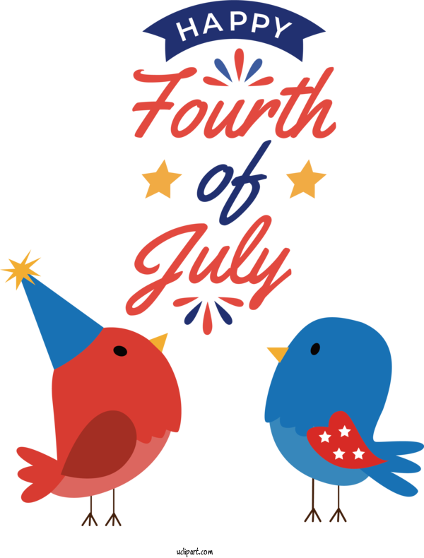 Free Holiday Birds Design Beak For 4th Of July Clipart Transparent Background