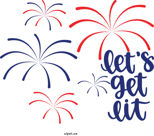 Free Independence Day Flower Design Leaf For 4th Of July Clipart Transparent Background