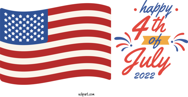 Free Independence Day Design Logo Flag Of The United States For 4th Of July Clipart Transparent Background
