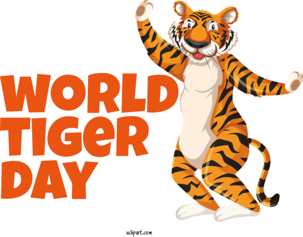 Free Holiday Tiger Cat Lion For World Tiger Day Clipart Transparent Background