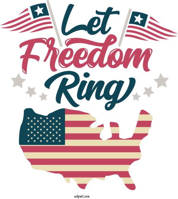 Free Holiday Design Logo United States For Let Freedom Ring Clipart Transparent Background