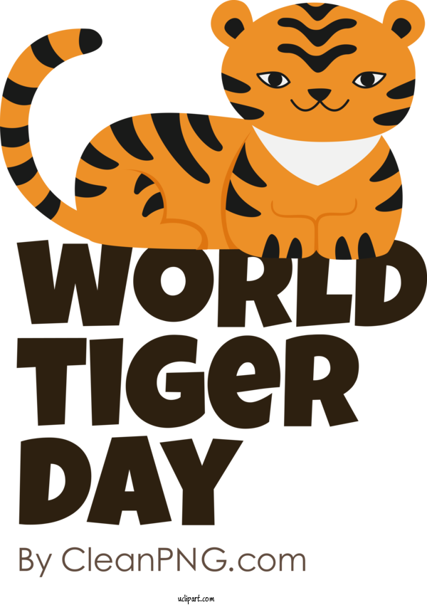 Free Holiday Fagor Tiger For World Tiger Day Clipart Transparent Background
