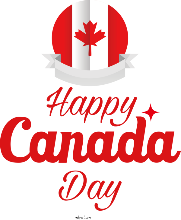 Free Canada Day Logo Flower Line For Happy Canada Day Clipart Transparent Background