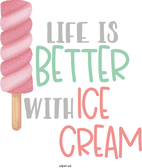Free Ice Cream Day Line Font Geometry For Better Ice Cream Clipart Transparent Background