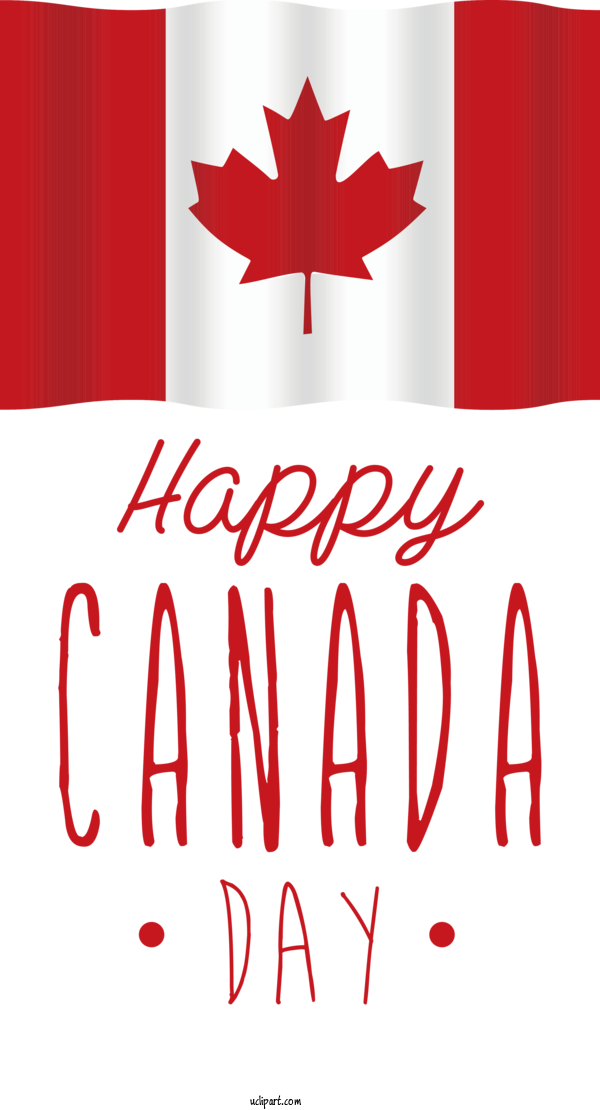 Free Canada Day Design Logo Red For Happy Canada Day Clipart Transparent Background