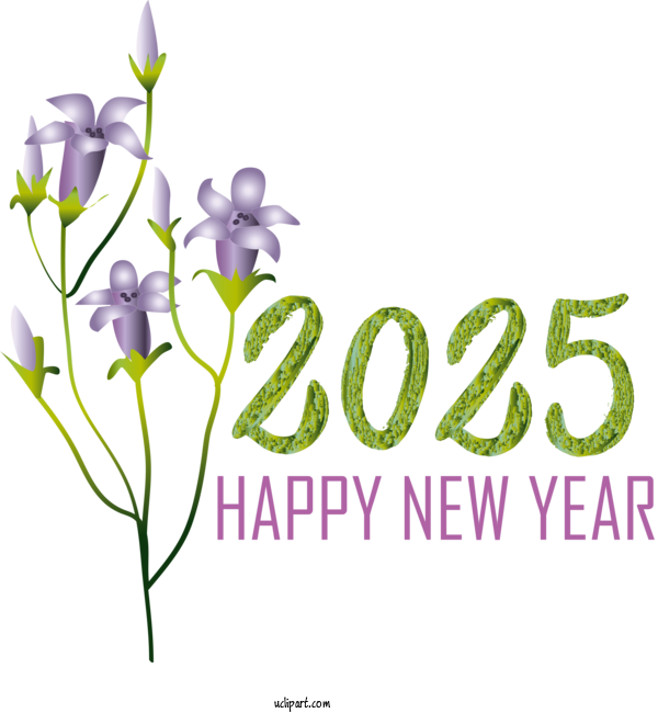Free Holidays Flower Floral Design Petal For 2025 NEW YEAR Clipart Transparent Background