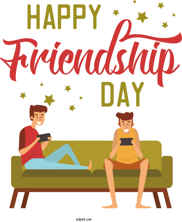 Free Holidays Human Cartoon Poster For Friendship Day Clipart Transparent Background