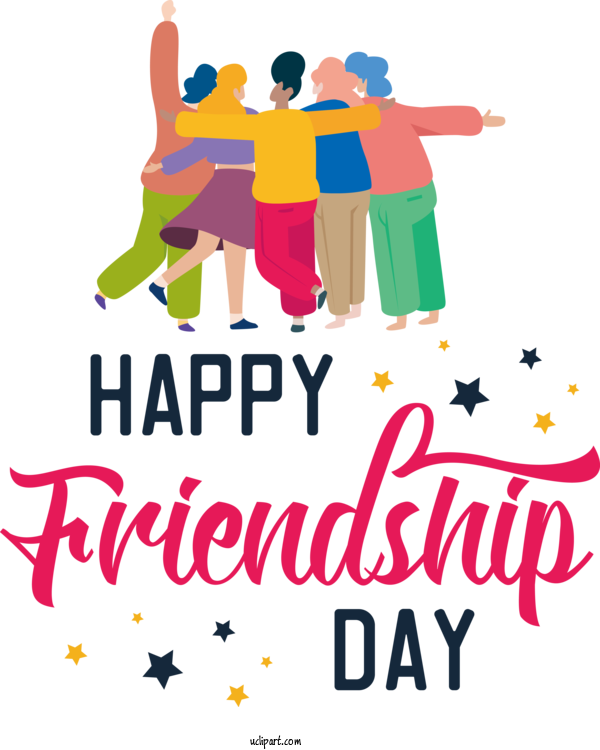 Free Holidays Design Human Logo For Friendship Day Clipart Transparent Background