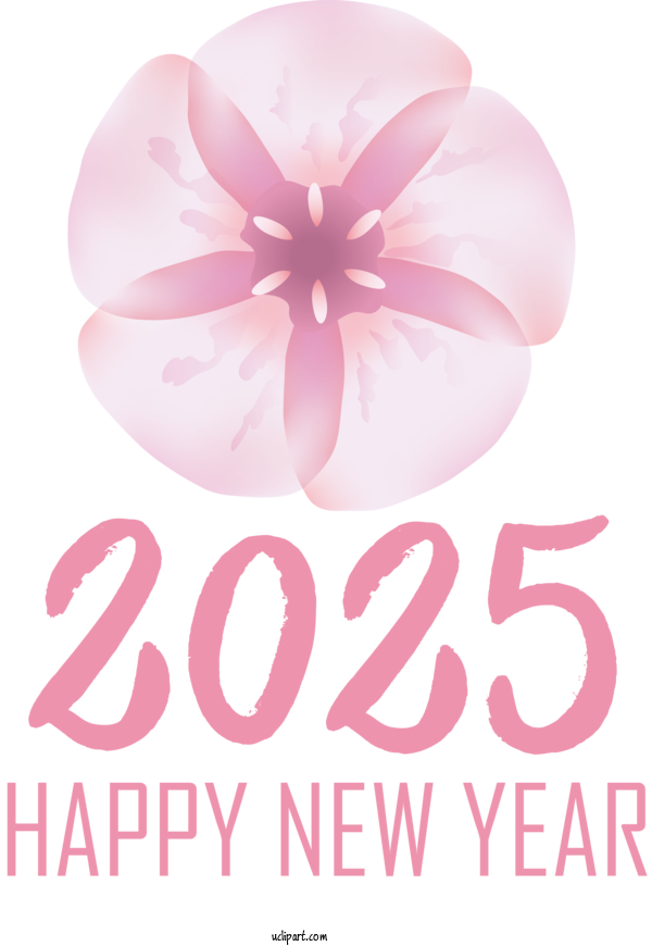 Free Holidays Cut Flowers Floral Design Flower For 2025 NEW YEAR Clipart Transparent Background