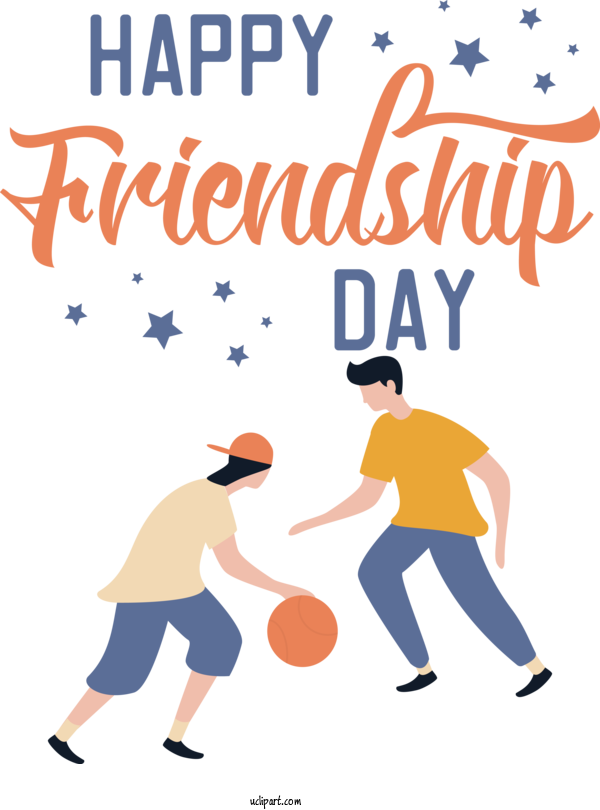 Free Holidays Clothing Human Cartoon For Friendship Day Clipart Transparent Background