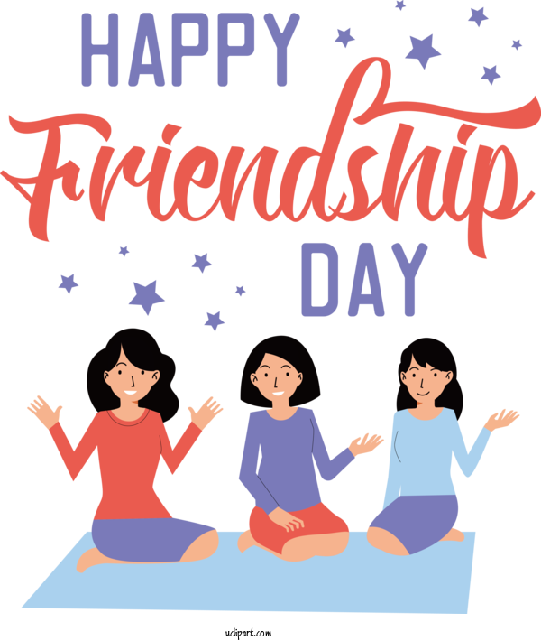 Free Holidays Public Relations Cartoon Happiness For Friendship Day Clipart Transparent Background