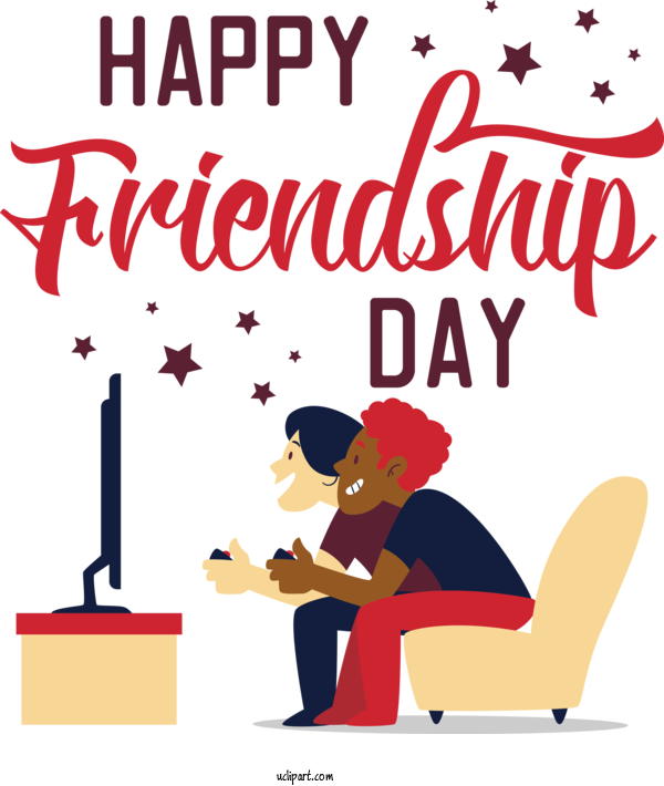 Free Holidays Human Cartoon Line For Friendship Day Clipart Transparent Background