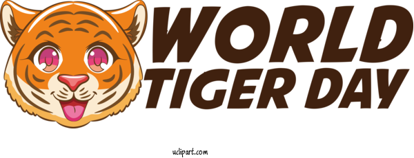 Free Animals Cat Tiger Logo For Tiger Clipart Transparent Background