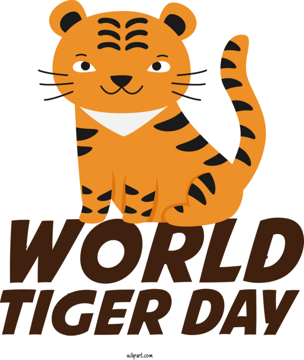 Free Holiday Lion Cat Bengal Tiger For World Tiger Day Clipart Transparent Background