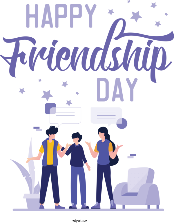Free Holiday Public Relations Human Cartoon For Friendship Day Clipart Transparent Background