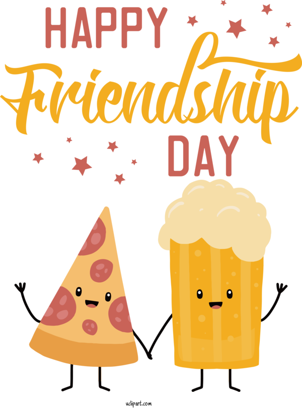 Free Holiday Cartoon Line Happiness For Friendship Day Clipart Transparent Background