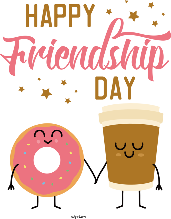Free Holiday Cartoon Line Happiness For Friendship Day Clipart Transparent Background