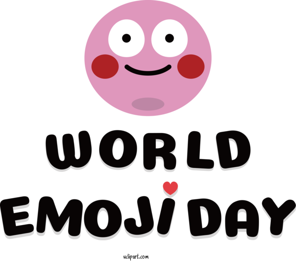 Free Emoji Day Smiley Happiness Logo For World Emoji Day Clipart Transparent Background