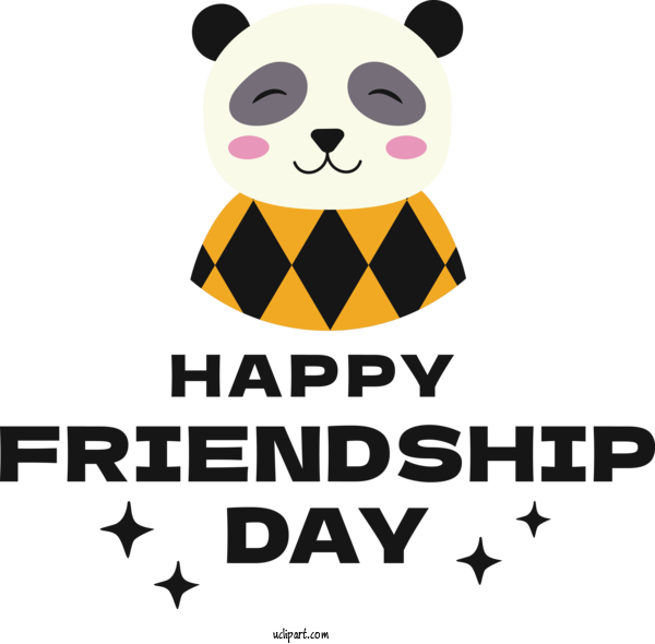 Free Holiday Design Logo Cartoon For Friendship Day Clipart Transparent Background