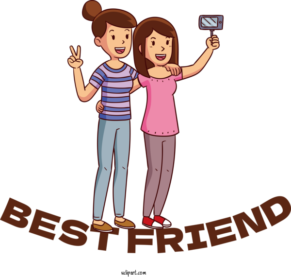 Free Holiday Friendship International Friendship Day Drawing For Best Friend Clipart Transparent Background