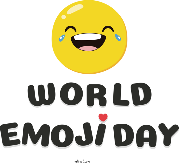 Free Emoji Day Smiley Logo Font For World Emoji Day Clipart Transparent Background