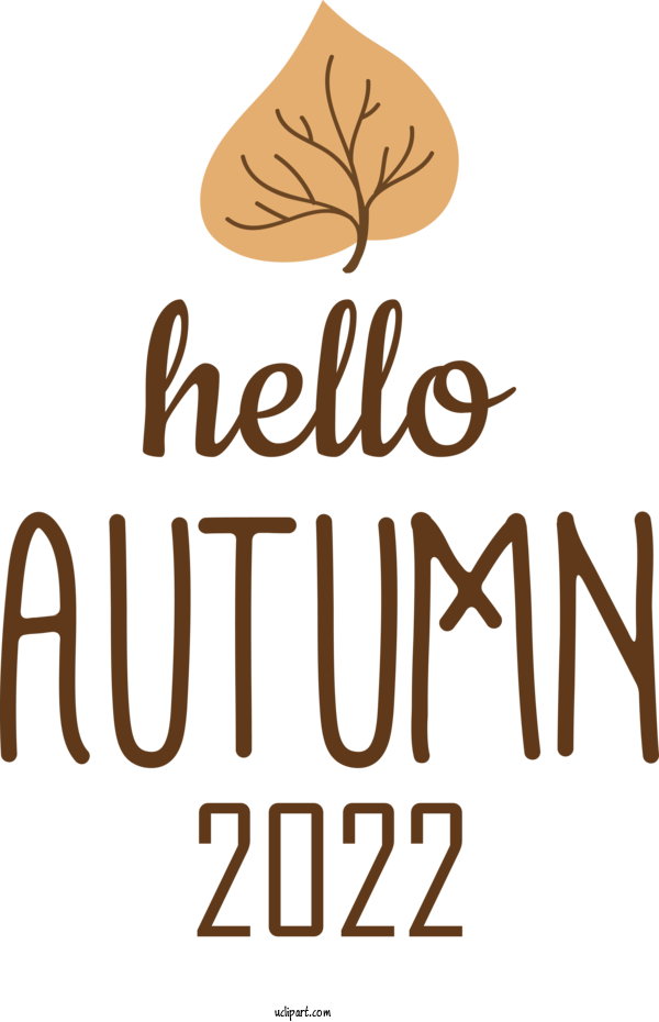 Free Hello Fall Logo Commodity Line For Hello Autumn Clipart Transparent Background